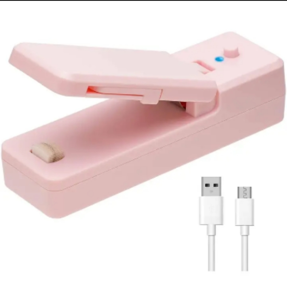 2 in 1 Rechargeable Mini Bag Sealer Portable Handheld Plastic Bag Heat Sealer
